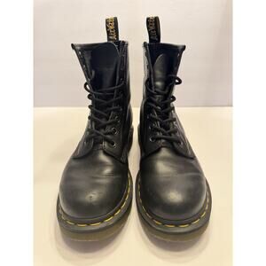 5 Dr Martens 1460 8 Eye Boots Black Smooth Leather AirWair 5 Womens 6 UK4 EU37